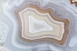 Polished Blue/Purple/Orange Banded Agate - Kerrouchen, Morocco #372669-1